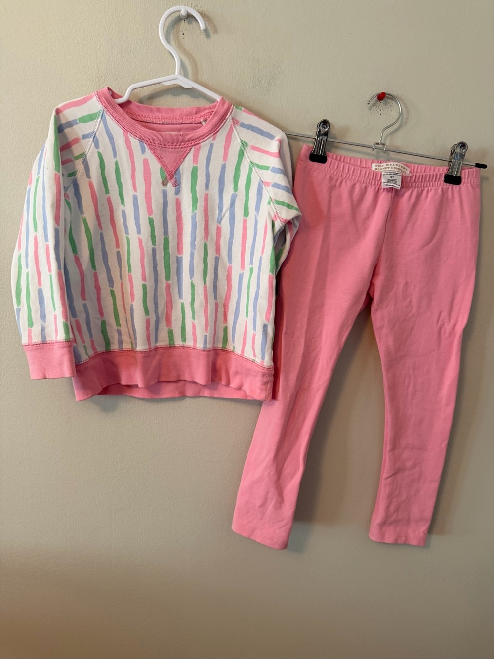 The Beaufort Bonnet Company Pink, Blue, Green Crewneck with Matching Leggings